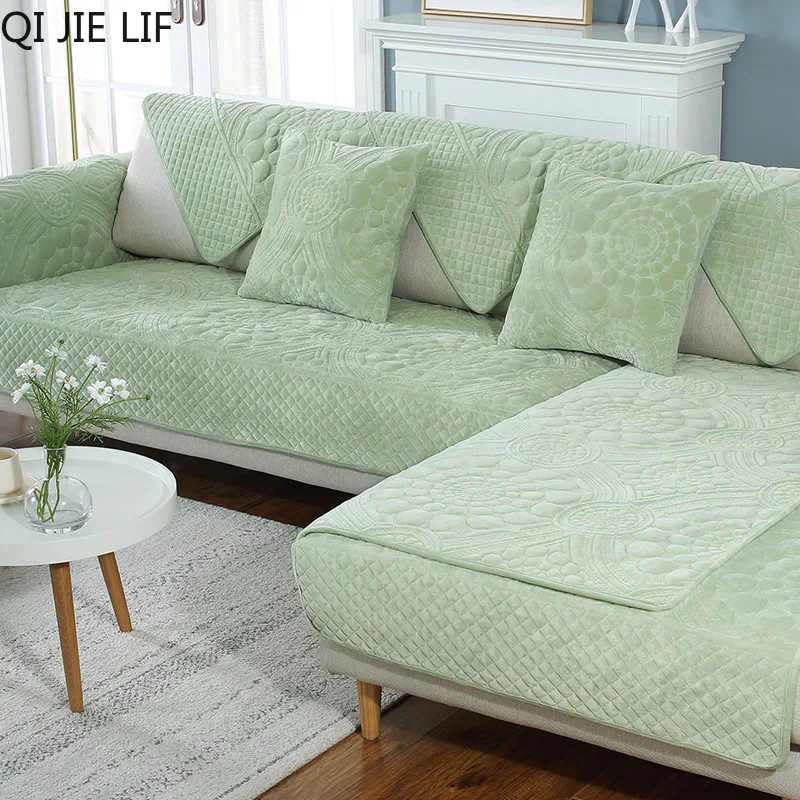 Плотный плюшевый чехол для дивана полотенце современная Европейская подушка