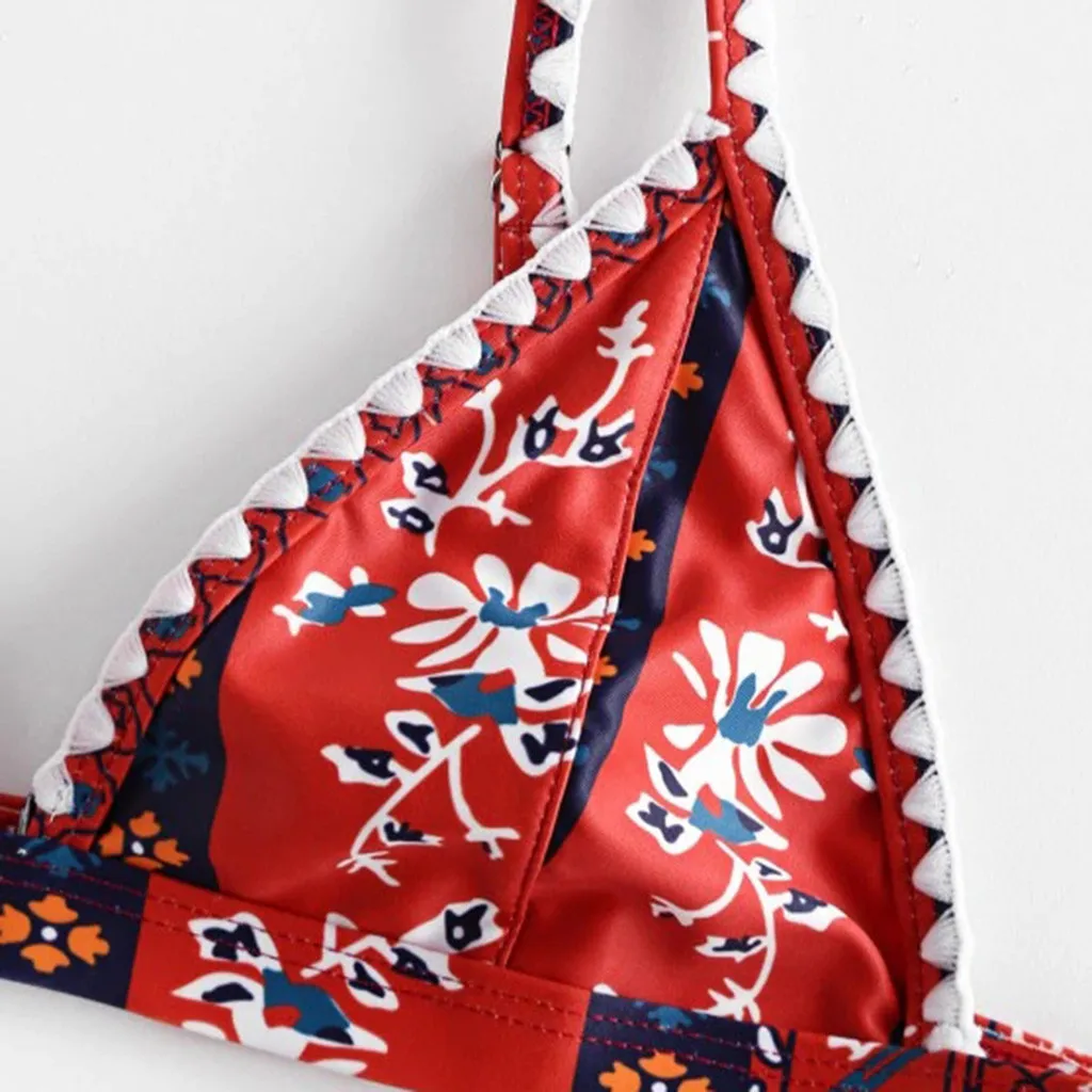 Женский монокини с цветком плетеная строчка купальник микро бикини пляжная