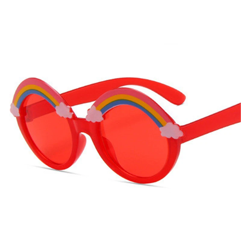 

2020 Kids Sunglasses INS hot Rainbow Sun Glasses For Boys Girl Plastic Eyewear frame Children's Cheap Lenses Baby Shades simple