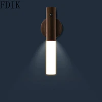 smart led induction night light charging wireless voice control cabinet wardrobe light stairway intelligent sensor motion lamps