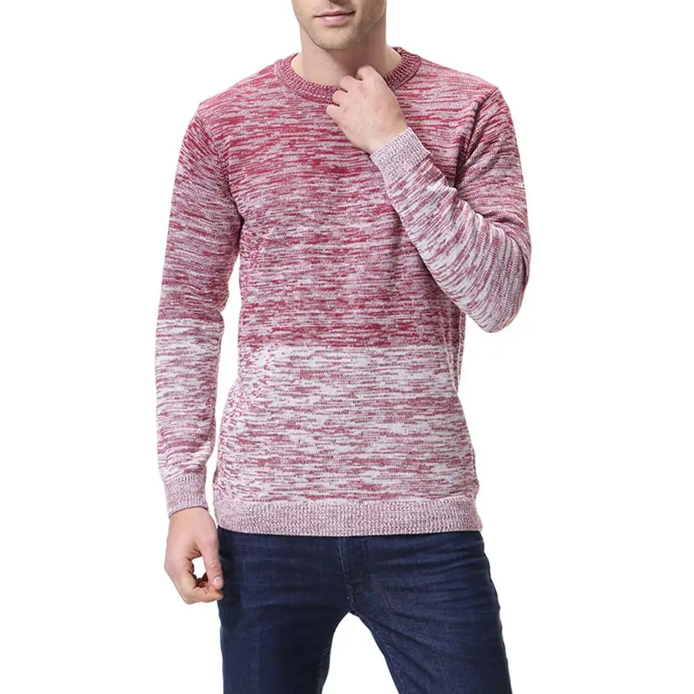 Толстые свитера мужские Облегающие джемперы вязаный теплый зимний повседневный