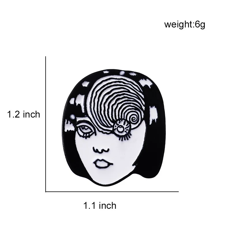 Ужас Аниме комиксов лицо эмалированная брошь Кнопка значок|Броши| |