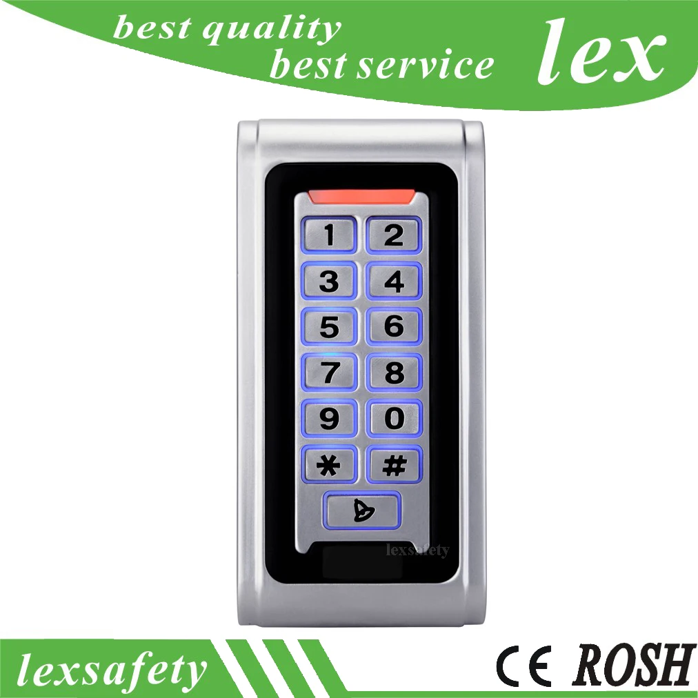 

Водонепроницаемый Rfid-считыватель доступа IP68, 125 кГц, автономная клавиатура, смарт-карта, контроллер доступа к двери с 2 брелками TK4100