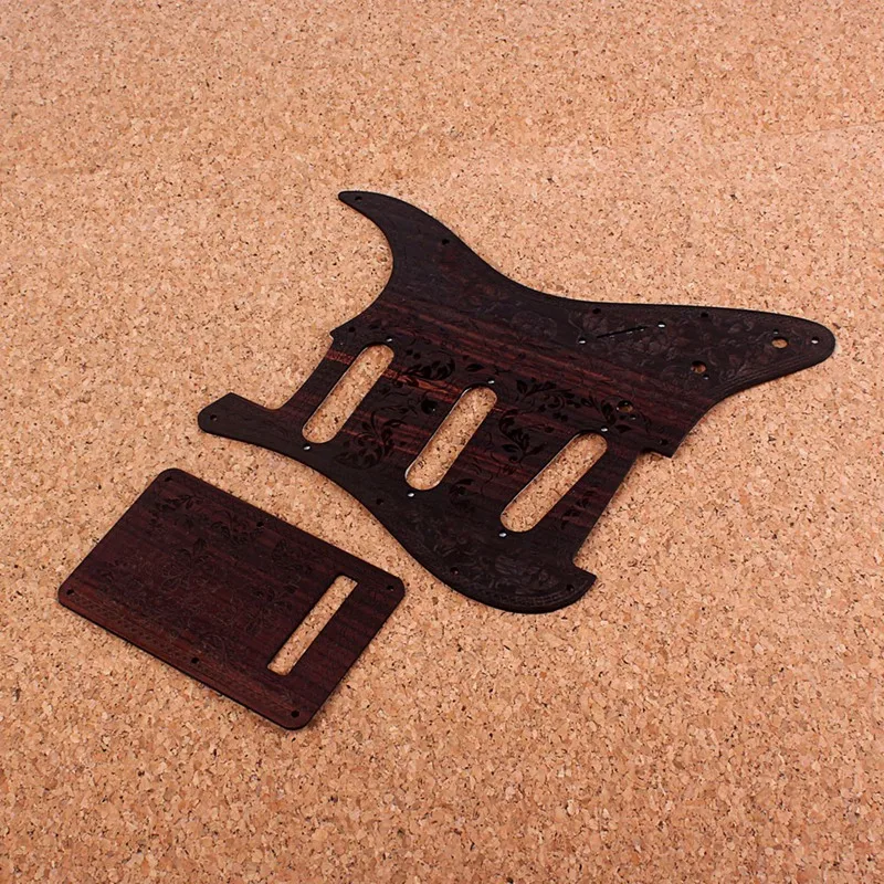 

Rosewood Guitar Pickguard with Back Plate Scratch Plate Musical Instrument Accessories for Electric Guitar Bass