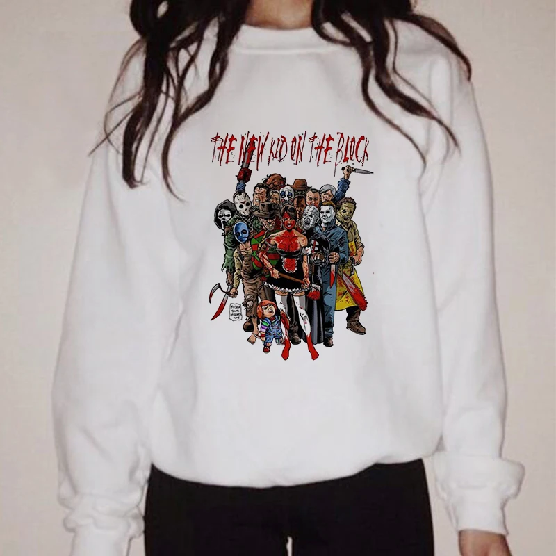 Женские толстовки с капюшоном и принтом на Хэллоуин 2020 толстовка в стиле