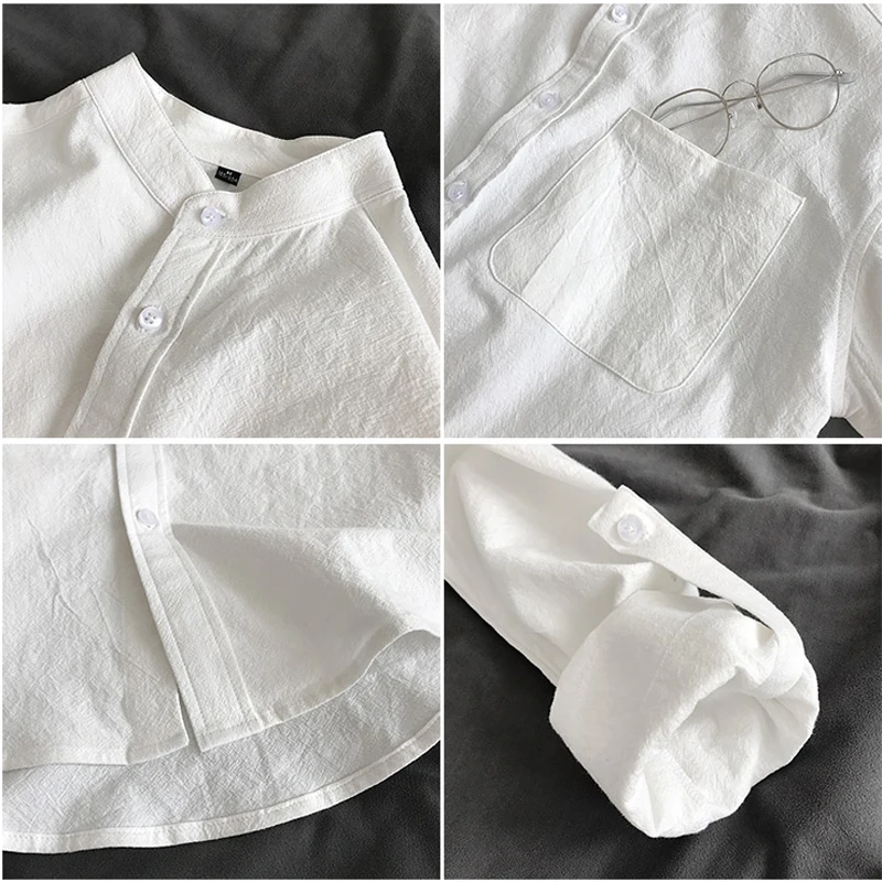 JDDTON мужские рубашки с длинным рукавом однотонные повседневные мягкие удобные из