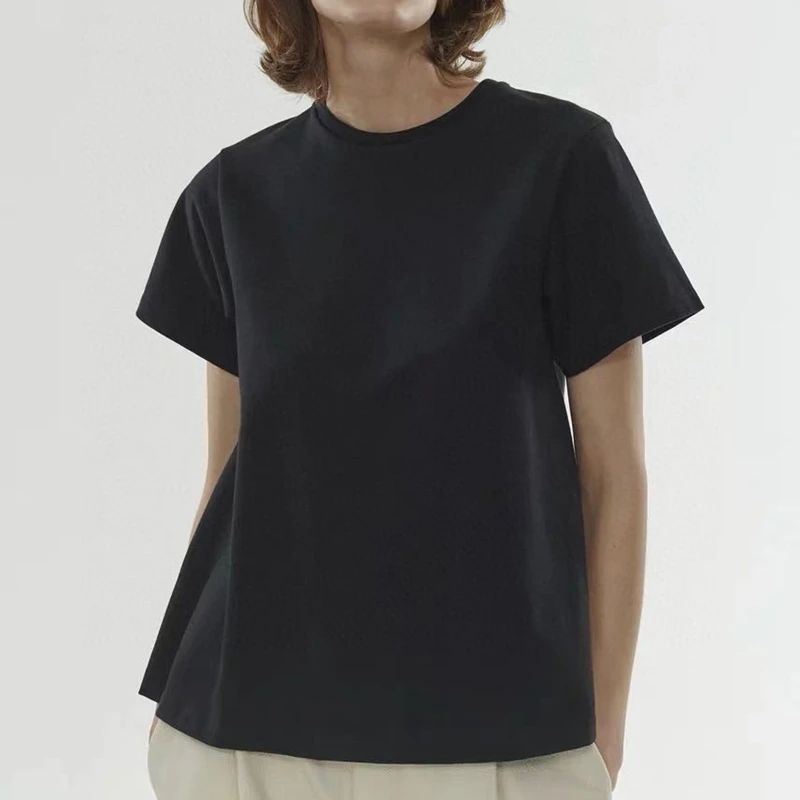 Khahi черная футболка Pemba хлопковая Футболка с круглым вырезом модная повседневная