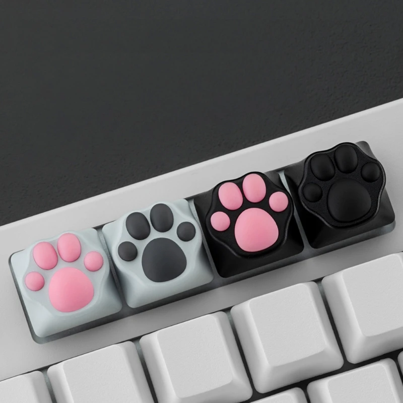 

Aluminum Silicone Kitty Paw Artisan Keycap Cat Paws Pad Keyboard keyCaps