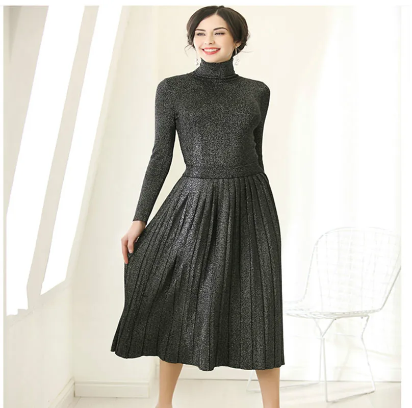 

Spring Autumn Two Piece Sets New 2020 Fashion Women Knitted Pullover Short And Long Skirt Outfit Woman Sweater Outfit Clothes