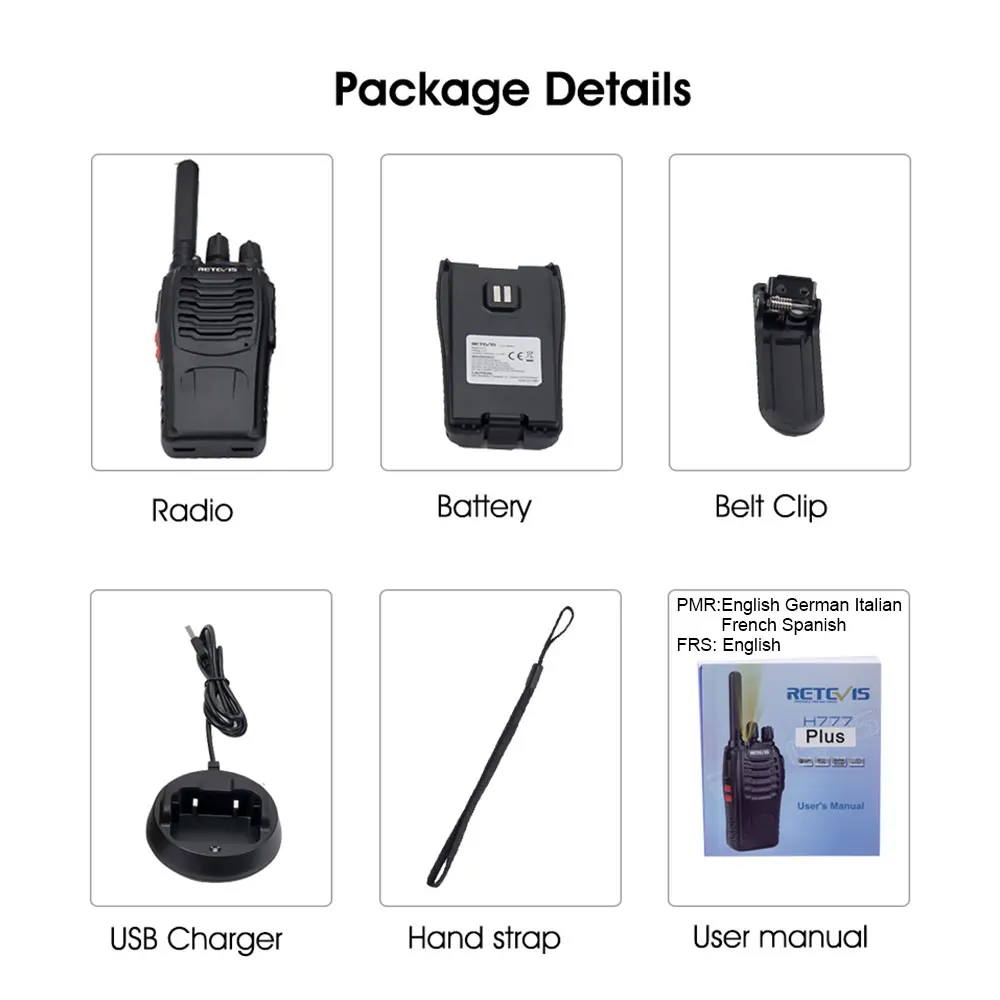 walkie talkie retevis h777 plus pmr 446 walkie talkies 1 or 2 pcs handy two way radio frs ptt radio for hunting hotel restaurant free global shipping