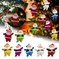 christmas ornaments gift santa claus hanging decorations christmas decoration gifts 6pcs per pack kids funny gifts party decor