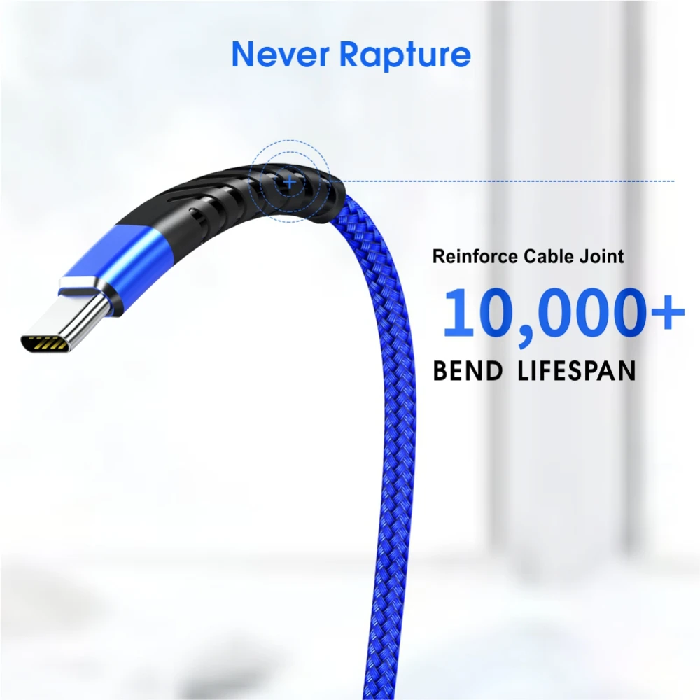 Vothoon 3A Быстрая зарядка type C USB кабель для samsung S10 Xiaomi Redmi Note 7 type C кабель для зарядки мобильного телефона USB C кабель