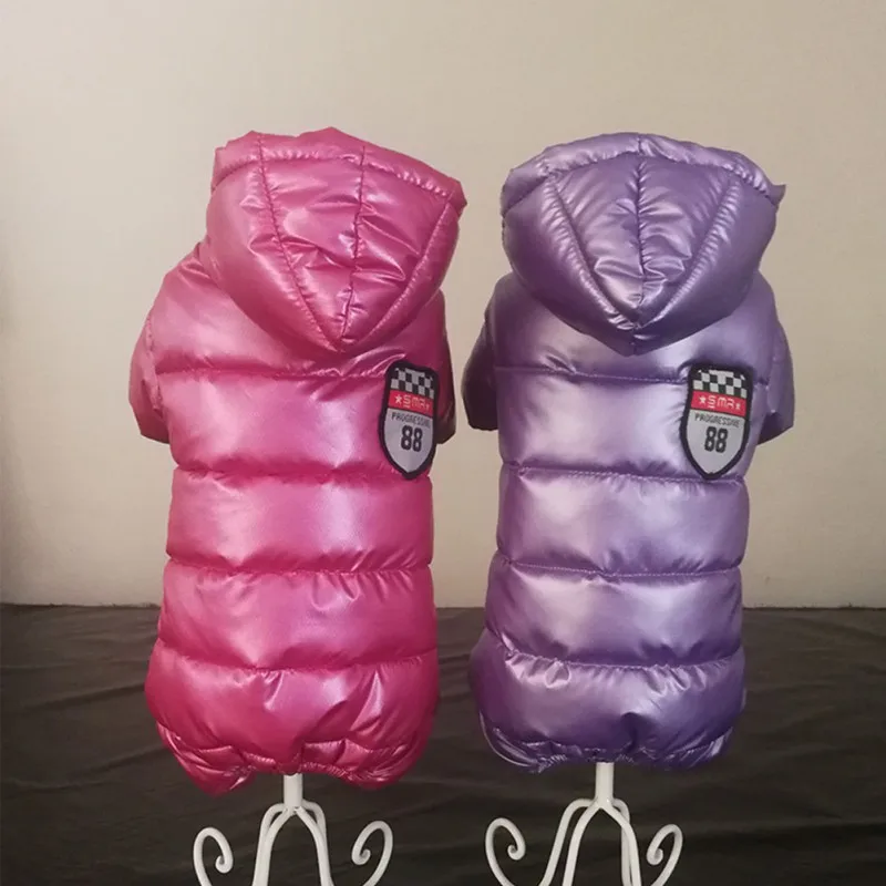 Зимняя одежда для собак маленьких с защитой от ветра Теплый пуховик хлопковой