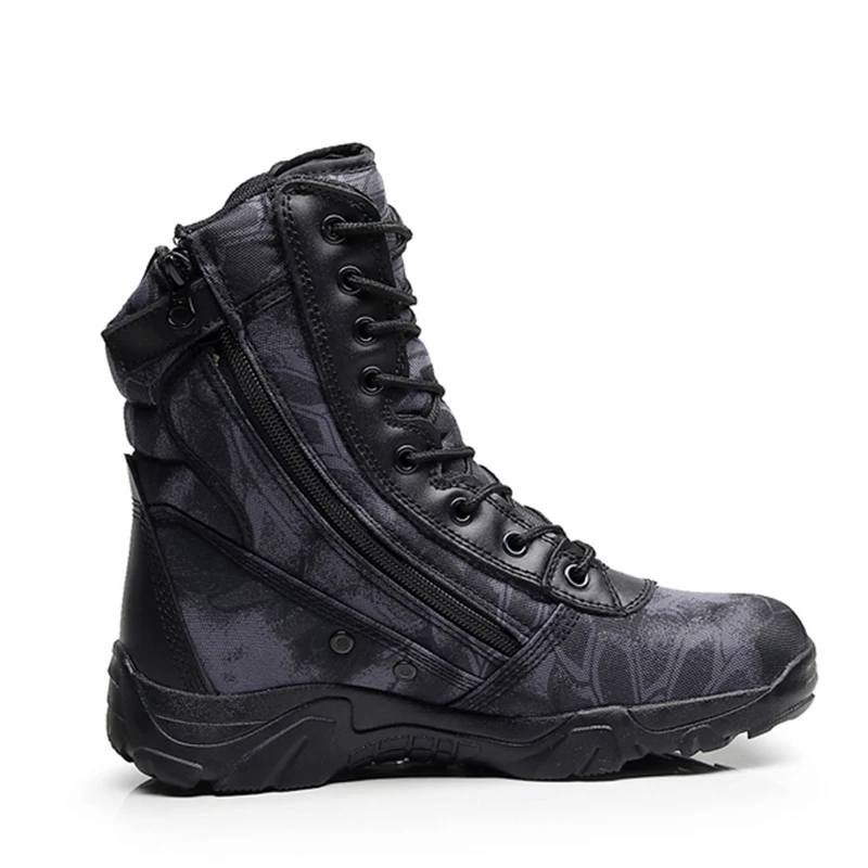 Зимние мужские военные армейские ботинки винтажные кожаные тактические со