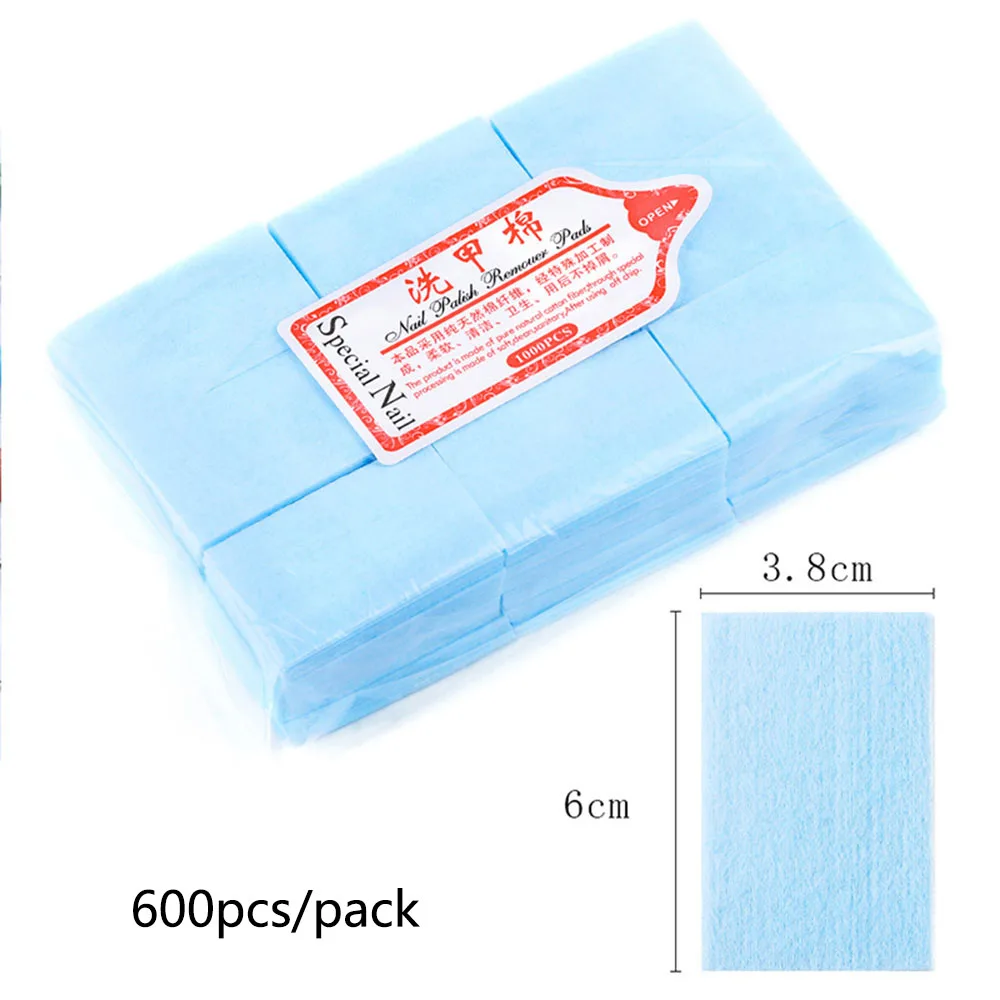 Горячая Распродажа 600 шт./лот салфетки для снятия лака ногтей безворсовые