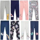 Детские леггинсы с единорогом, детская осенне-зимняя одежда, милые облегающие брюки с цветочным принтом для девочек, брюки для мальчиков
