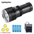 Светильник онасветильник ingview XHP 70,2, 10000 люмен, водонепроницаемый фонарик для погружения IPX8, подводный, 200 м, фонарик для подводной охоты