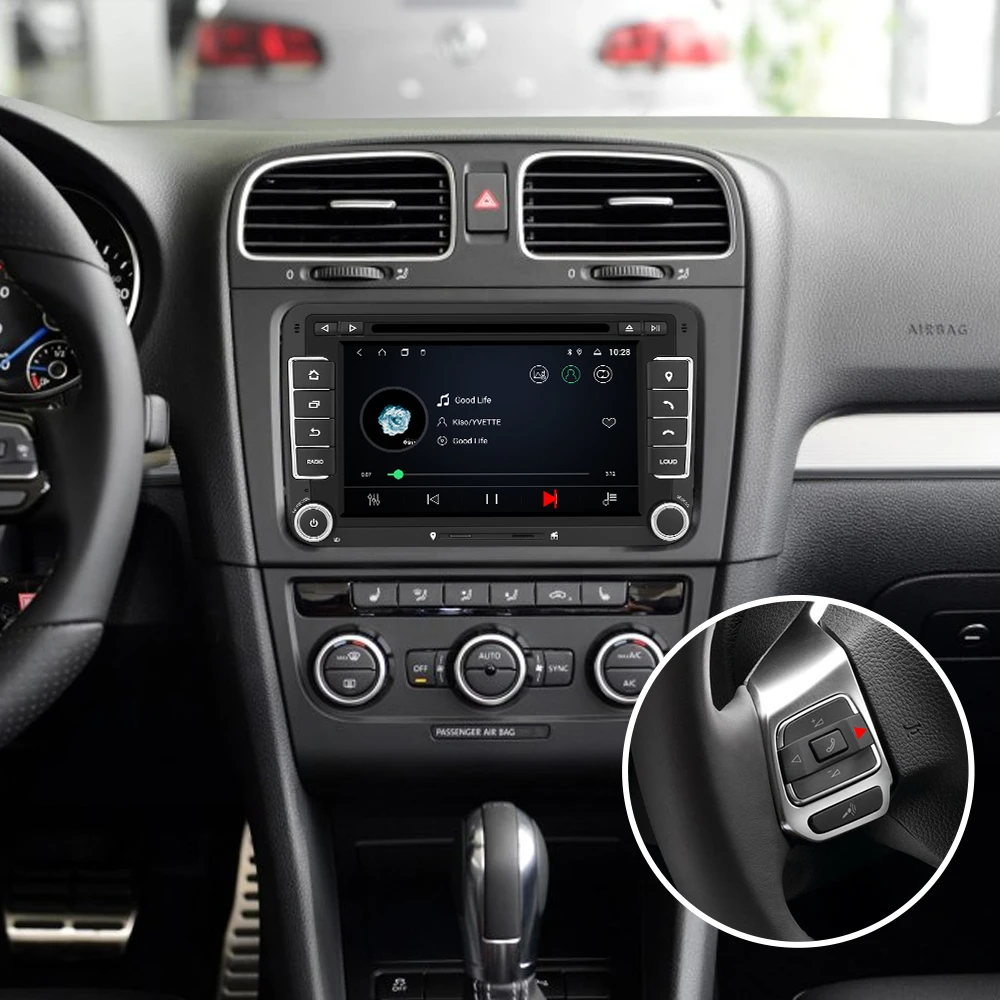 Isudar 2 Din Авто Радио Android 9 для VW/Golf/Tiguan/Skoda/Fabia/Rapid/Seat/Leon/для автомобиля Skoda gps