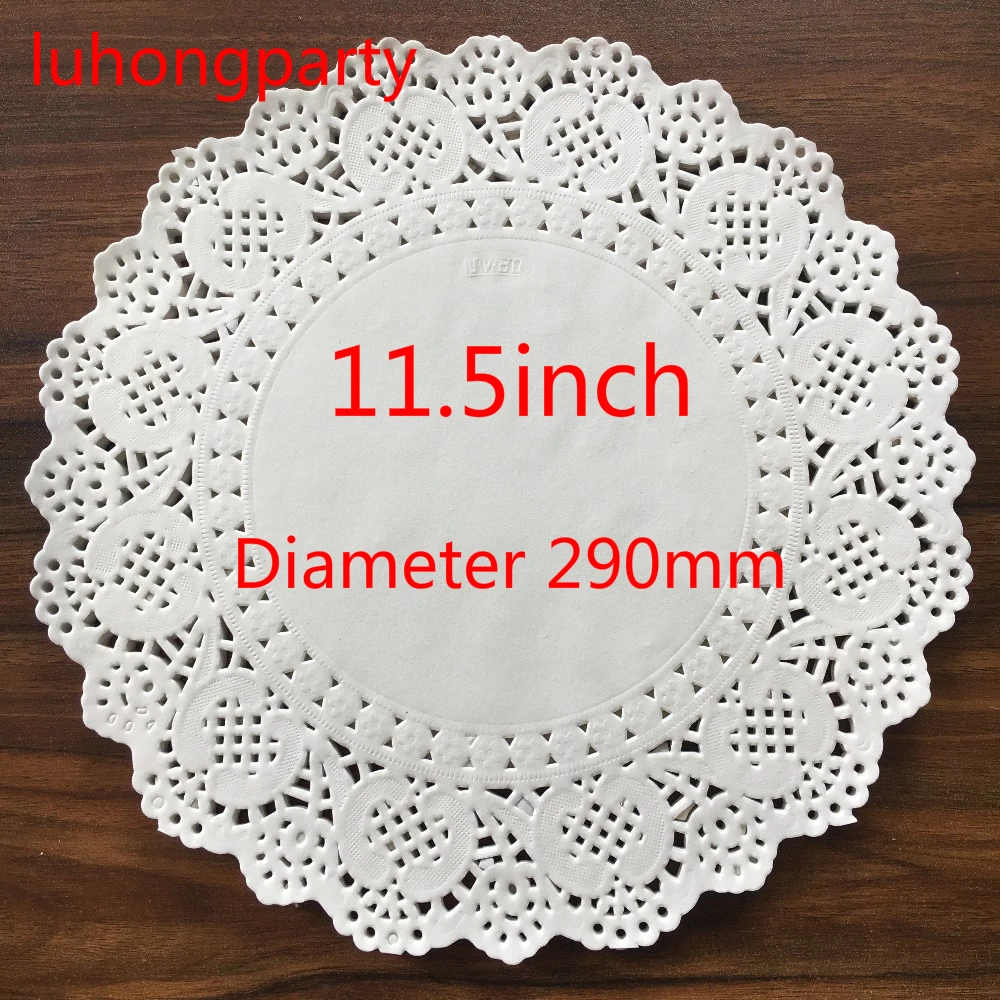 100pcs Diameter 29cm 100 шт 12,5 дюймов/320 мм винтажная салфетка с выдолбленным кружевом бумажный коврик ремесла бумажные салфетки Свадебные украшения doyleys - Цвет: 100pcs Diameter 29cm