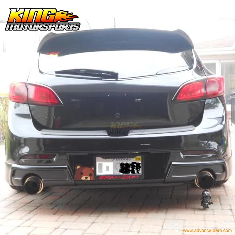 Подходит для 2009 2010 2011 Mazda 3 4 5Dr K Style задний бампер губ Уретановый сплиттер Valance Spats
