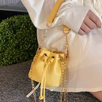 2022 luxury brand female mini tote bucket bag summer new quality leather womens designer handbag chain shoulder messenger bag