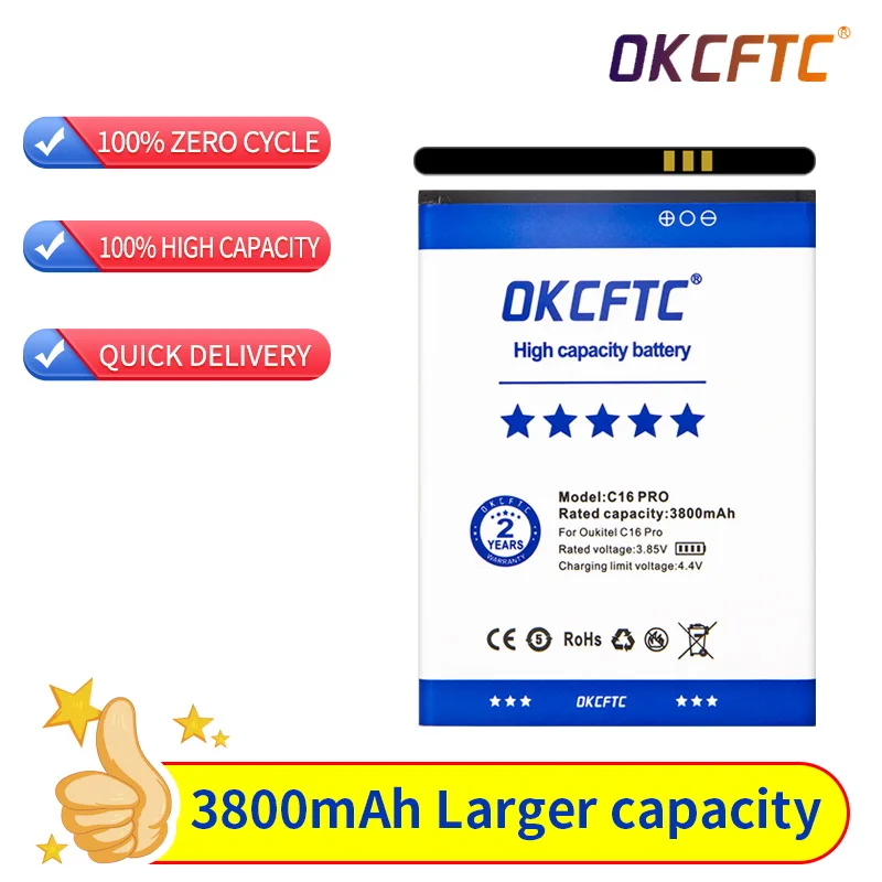 OKCFTC 3800 мАч новый высококачественный аккумулятор для OUKITEL S68 / C16 Pro мобильный