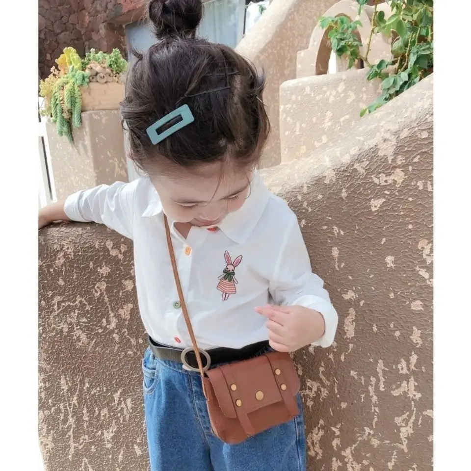 

Girls shirt spring and autumn new style cotton baby doll shirt summer bottoming shirt thin coat shirt trend P4403