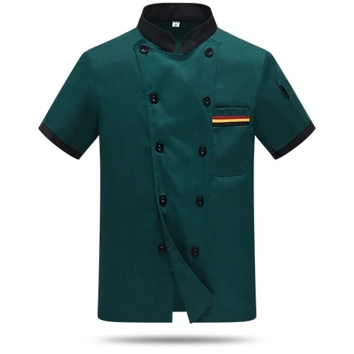Куртка для шеф повара унисекс рубашка с коротким рукавом мужчин и женщин пиджак