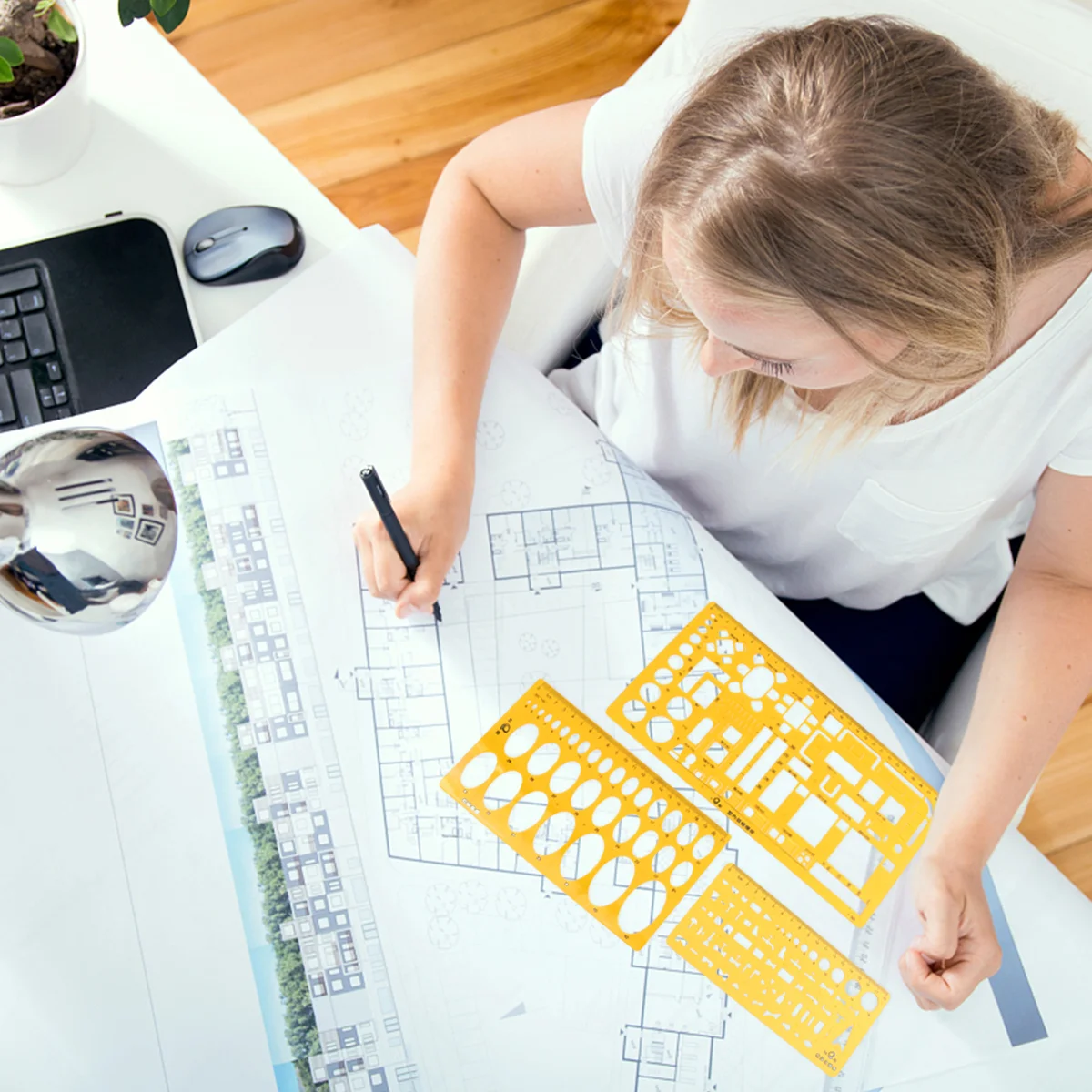 

Professional Ellipse Drafting Template Ruler 3 kinds Design Drawing Template