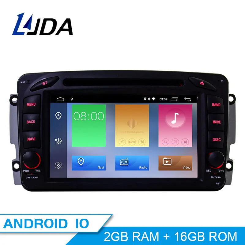 Автомагнитола LJDA 2 Din Android 10 0 для Mercedes Benz CLK W209 W203 W208 W463 Vaneo Автомобильная