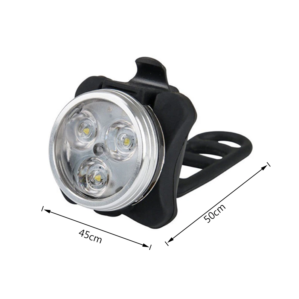 

3 LED Lamp Beads Bright Tail Clip Light 4 Modes Bicycle Front Light USB Rechargeable Lamp Waterproof Charging