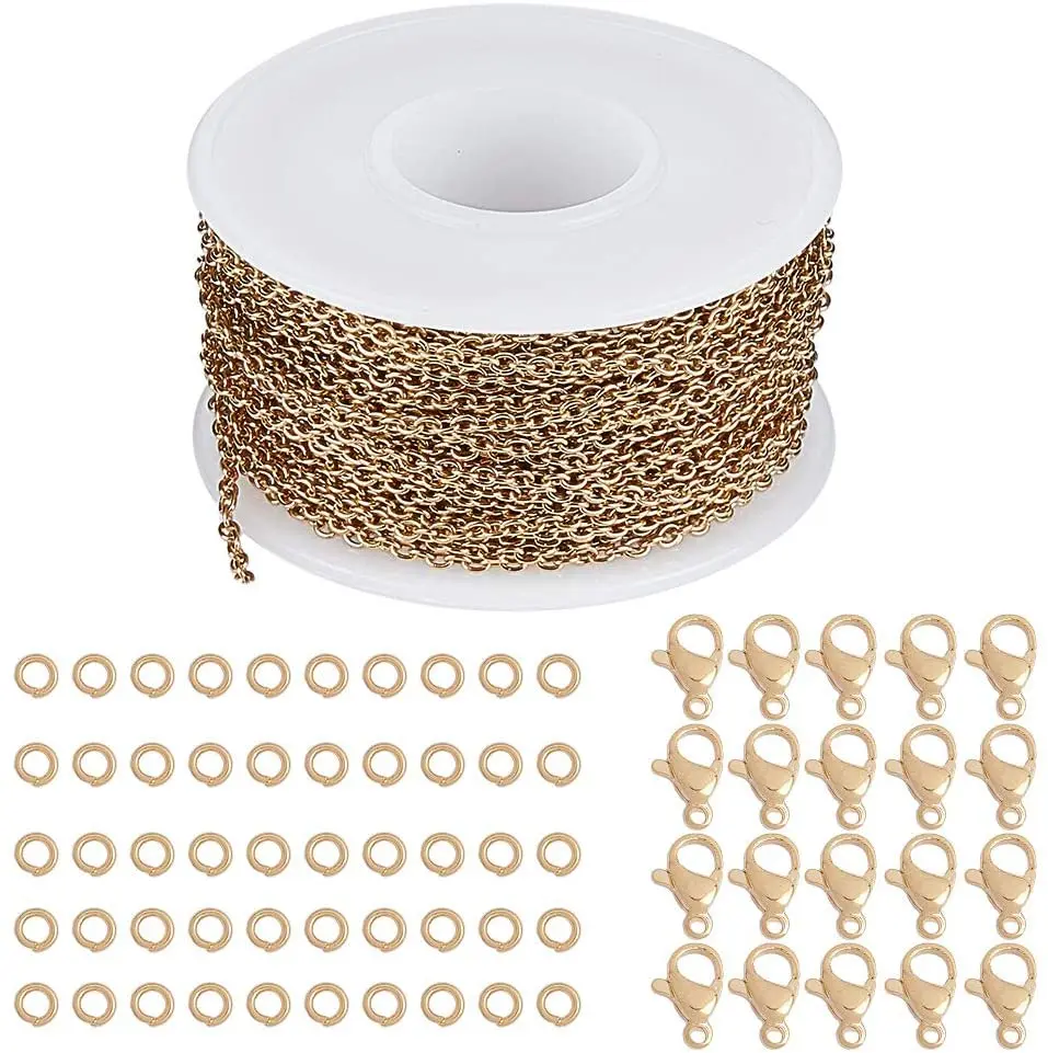 

10 м/рулон, золотистая цепь из нержавеющей стали