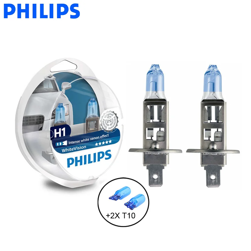 Philips H1 12V 55W Белый Vision 3700K интенсивный Ксенон Автомобильные фары автомобильные