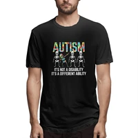 dabbing skeleton not a disability autism awareness graphic tee mens short sleeve t shirt funny cotton tops