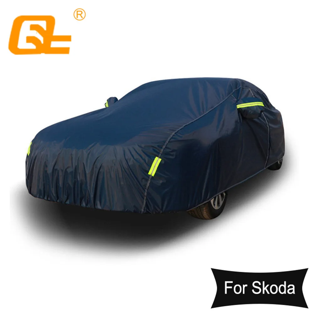 Чехол для автомобиля 210T skoda octavia yeti rapid fabia синего цвета с защитой от снега льда