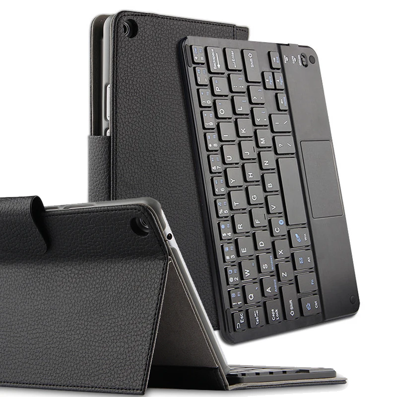 8/ 10 Inch Huawei Mediapad T3 Wireless Trackpad Keyboard Leather Case Kit Bluetooth Tablet Touchpad Keyboard with Protector