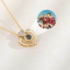 Ожерелье для женщин с проекцией фото на заказ, персонализированное ожерелье для влюбленных, семьи, домашних животных, имени, влюбленных, память, ювелирные изделия, подарок на день рождения для пар