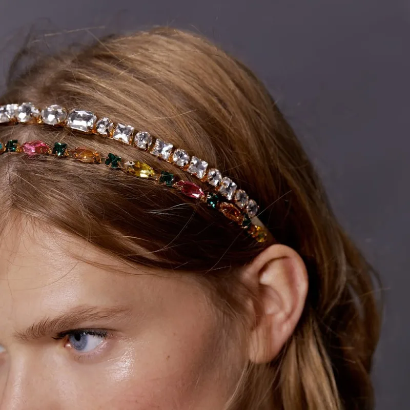 Трендовые хрустальные повязки для волос ZA элегантные Стразы женщин и девочек