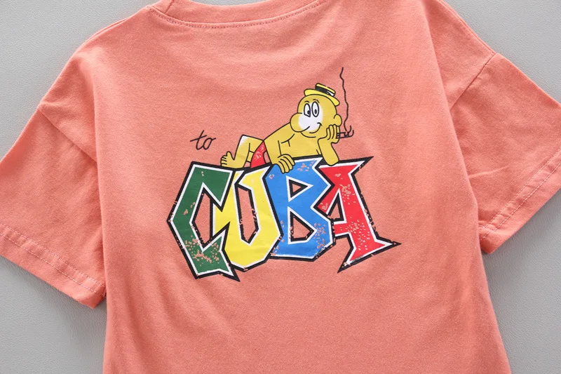 

Summer Kids Sets Boy Girl Clothes Sets Cartoon Print Tops + Shorts 2 Pcs Suits Toddler Kids Clothes Kids Cotton Comfortable Sets