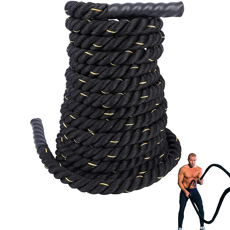

Weighted Battle Skipping Ropes 3m* 25mm Heavy Jump Rope Crossfit Power Improve Strenght Training Fitness Home Gym Equipment