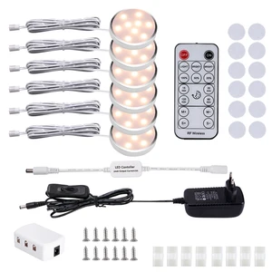 Светодиодный светсветильник льник AIBOO под шкафом, с беспроводным таймером, с регулируемой яркостью, для кухонной полки, мебели