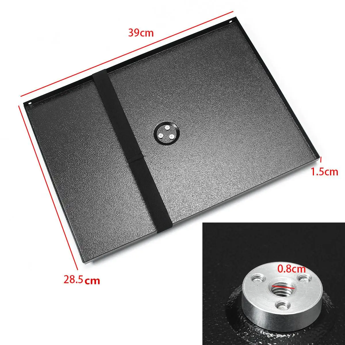 

39x29cm Universal Metal Tray Stand Platen Platform Holder Bracket Mount for 3/8inch&1/4 inch Tripod Projectors Monitors Laptops
