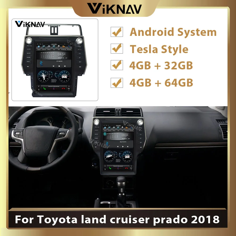 Мультимедийный плеер Android для Toyota LAND CRUISER Prado 2018 автомагнитола 2din автомобильный