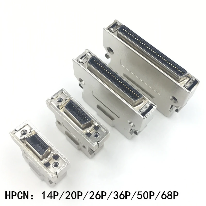 SCSI HPCN14P HPCN20P HPCN26P HPCN36P HPCN50P HPCN68P Connector Pierced Welded Wire Female Head Iron Shell Type |