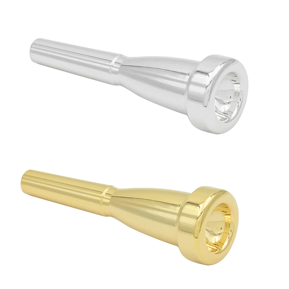 

Trumpet Mouthpiece 3C 7C Size Brass Musical Instrument Accessories Bullet Shape Horn Mouthpiece Silver&Golden Replacement Parts