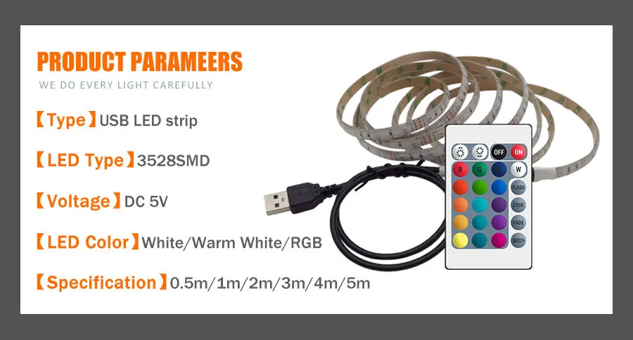 5 в RGB Светодиодная лента 5 В USB Светодиодная лента светильник ТВ ПОДСВЕТКА 2835 1-5 м Настольный светильник ing лента Диодная лента