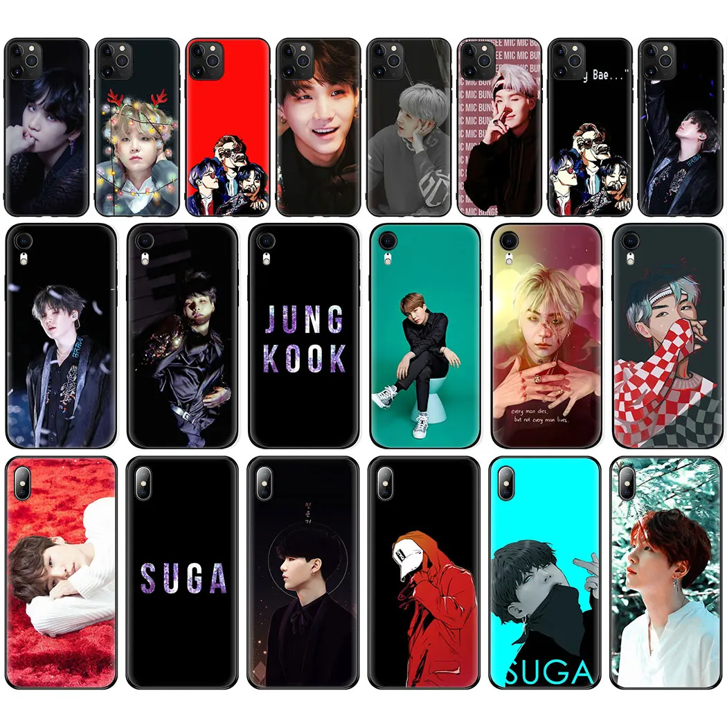 Мягкий силиконовый чехол Suga K Pop Min Yoongi для iPhone 11 Pro Max 6 7 8 Plus 5 5S 6S X XR XS