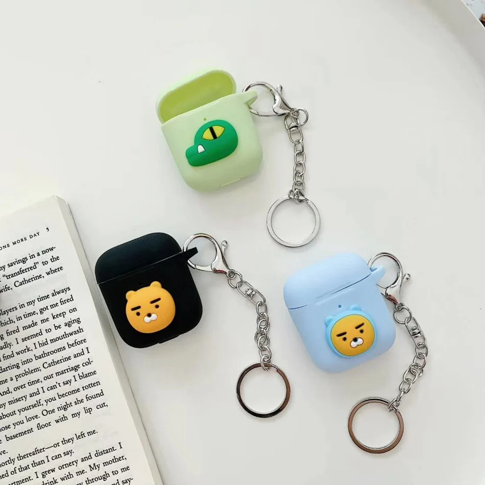 3D Bluetooth беспроводной чехол для наушников с кошкой для AirPods, силиконовый защитный чехол, аксессуары для Apple Air pods, зарядная коробка