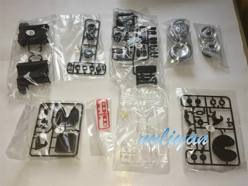 1/14 Масштаб RC трактор грузовик полу-тропа в сборе комплект двухосный для Tuck |