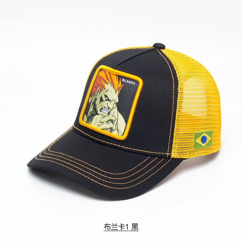 Бренд Вегета чехол Capsule corp Dragon Ball Z Snapback хлопок Бейсбол Кепки Для мужчин Для женщин в стиле «хип-хоп» для папы сетчатая шапка бейсболка дропшиппинг - Цвет: Лимонно-желтый